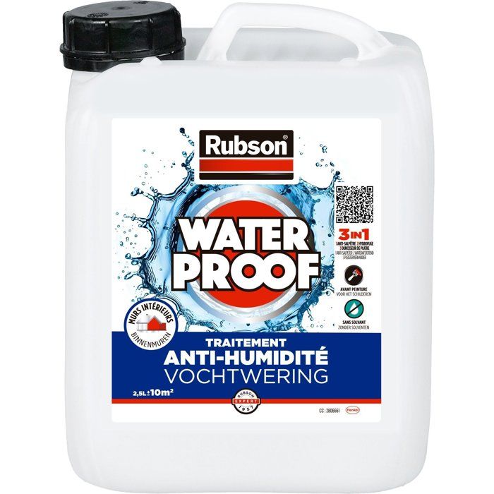 RUBSON Waterproofing treatment walls Wet interior colorless 2.5 L