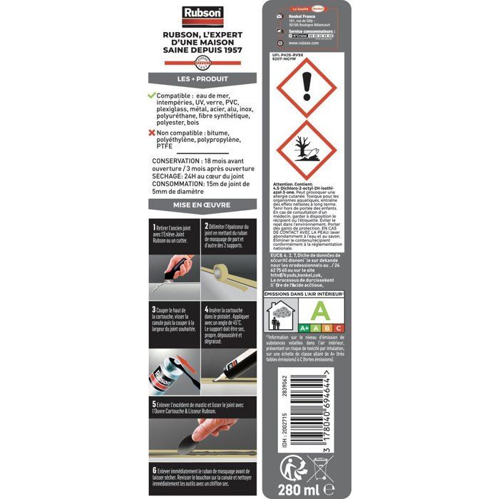 Special self -blank special putty - 280ml - Rubson