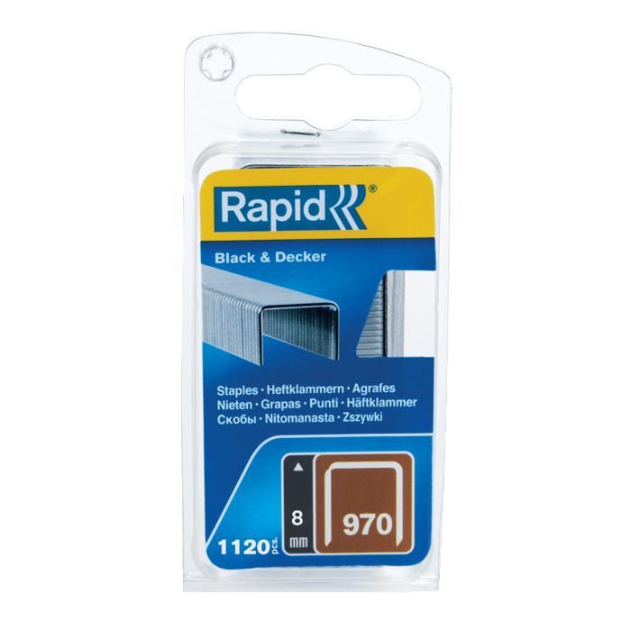 RAPID Galvanized staples - Flat wire - N ° 970/8 mm