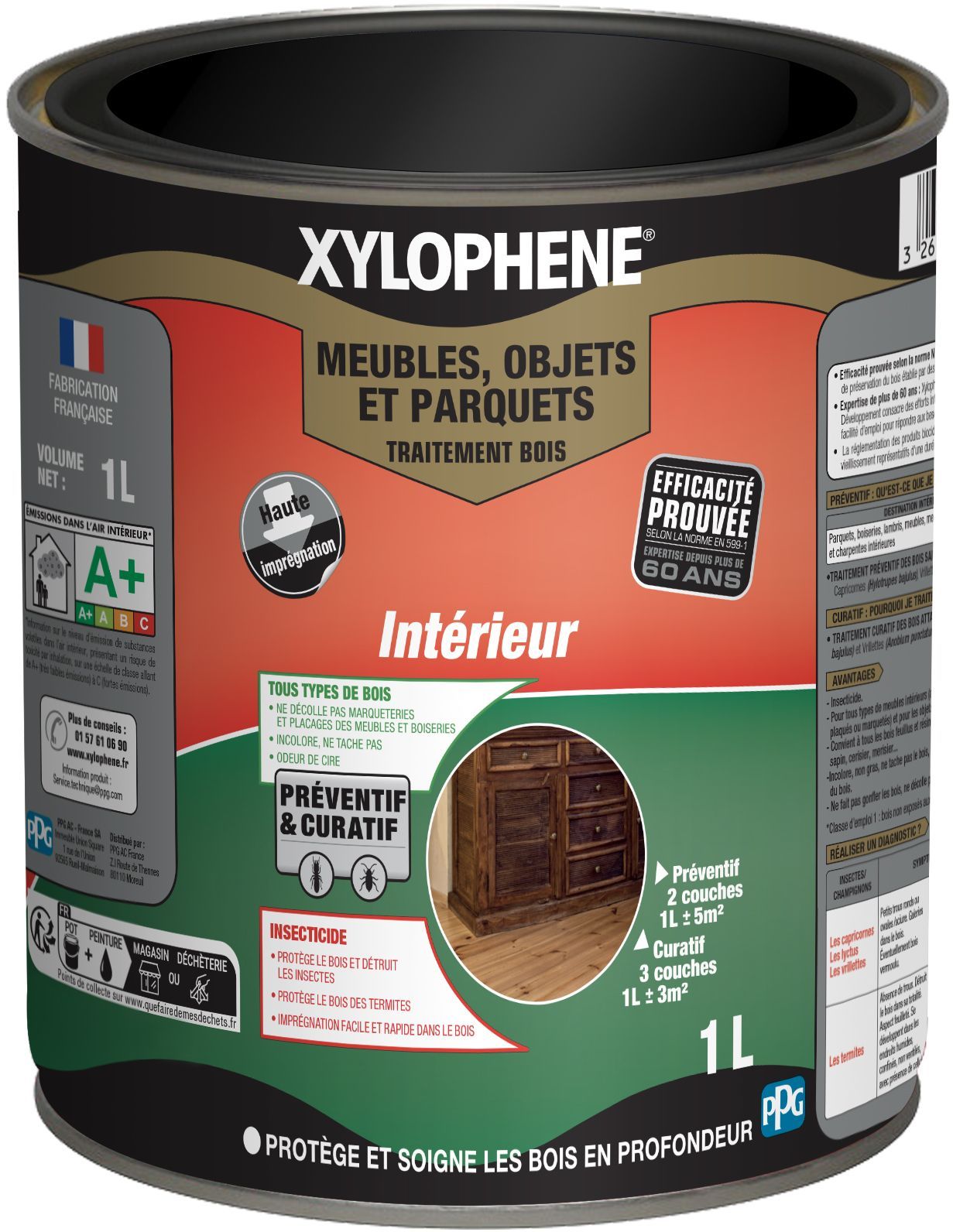 Traitement meubles, objets & parquets - Incolore - Xylophene - 1L