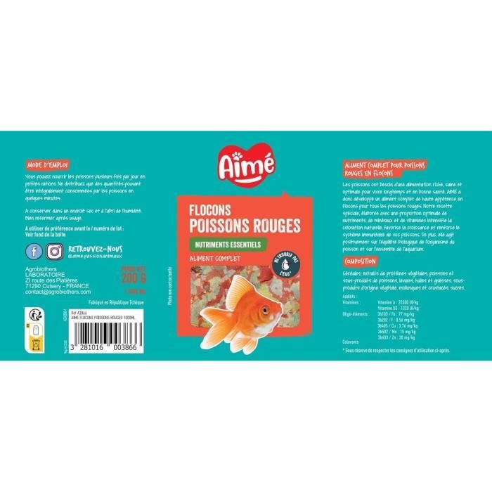 LOVED Goldfish Food - Complete Flake Food - 1 L