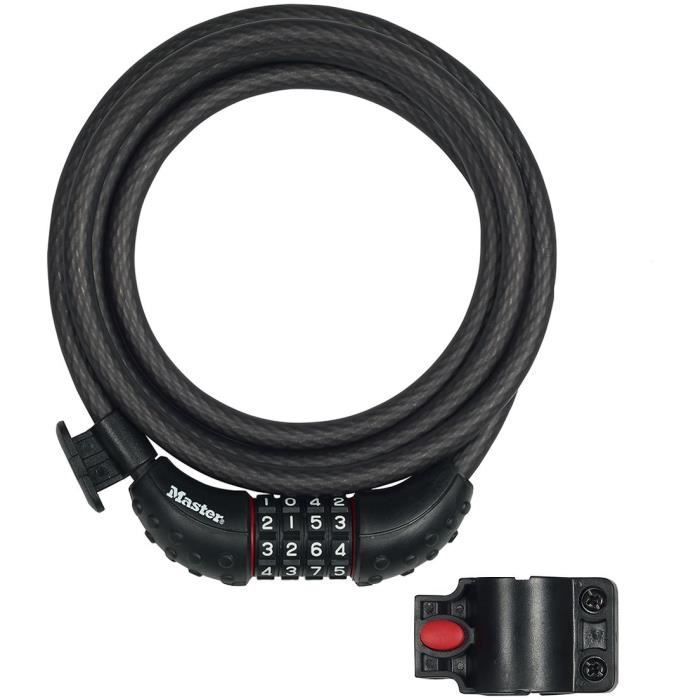 Bike Lock - MASTER LOCK - 8120EURDPRO - Twisted Steel Cable - 1.8m Length