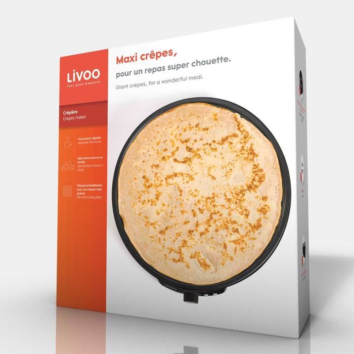 LIVOO DOP196 Crepiere 30cm 1000W - Black