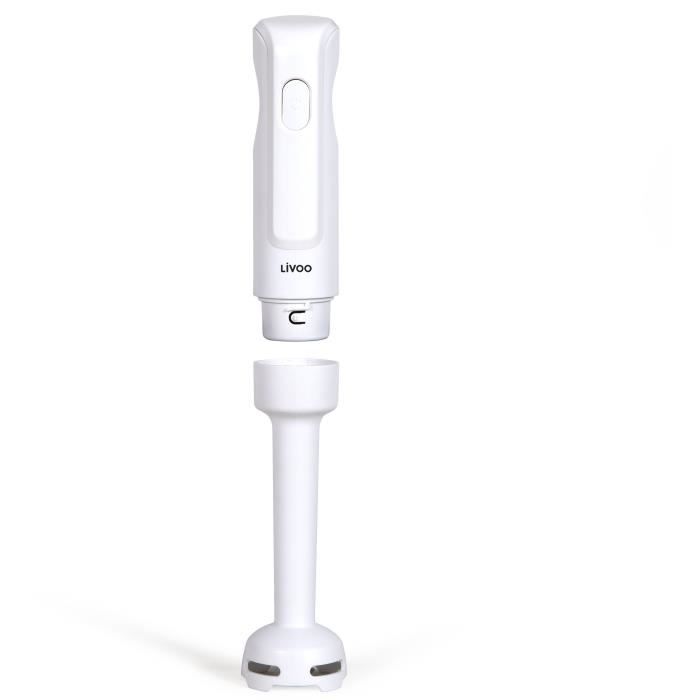 Hand blender - LIVOO - 300 W - 2 stainless steel blades - 1 speed - White