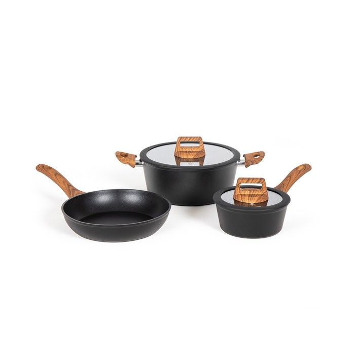 LIVOO Feel good moments - 5-piece cookware set - Black - MZP147