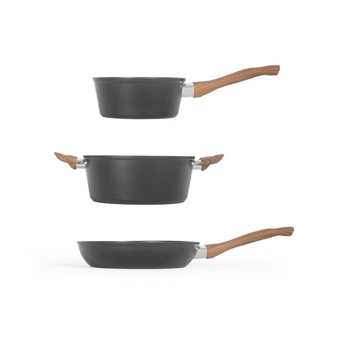 LIVOO Feel good moments - 5-piece cookware set - Black - MZP147
