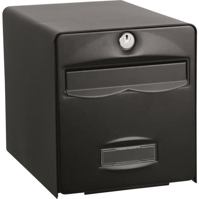 BURG WACHTER Galvanized Steel Balthazar Letterbox - 1 Door - Black
