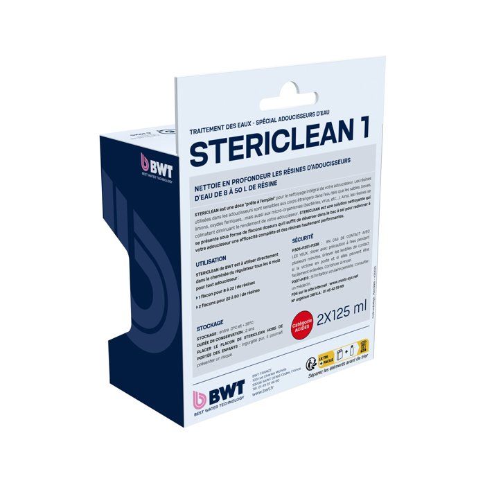 Resin cleaners - BWT - Stericlean - Effectively cleans softener ion exchange resins - 2 x 125ml