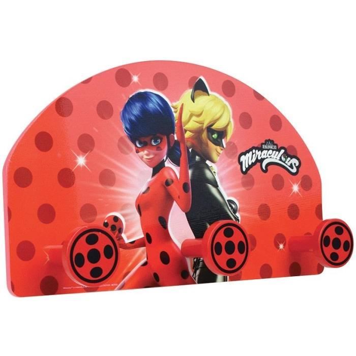 Fun house miraculous ladybug coat rack for children H.37 x L.21.5 x D.68 cm