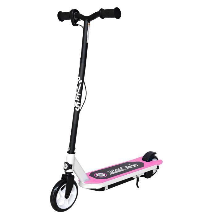 Urbanglide Ride55 Electric Scooter for Children from 6 Years Old Ultra Lightweight Max Speed 10km/h Kickstand Pink