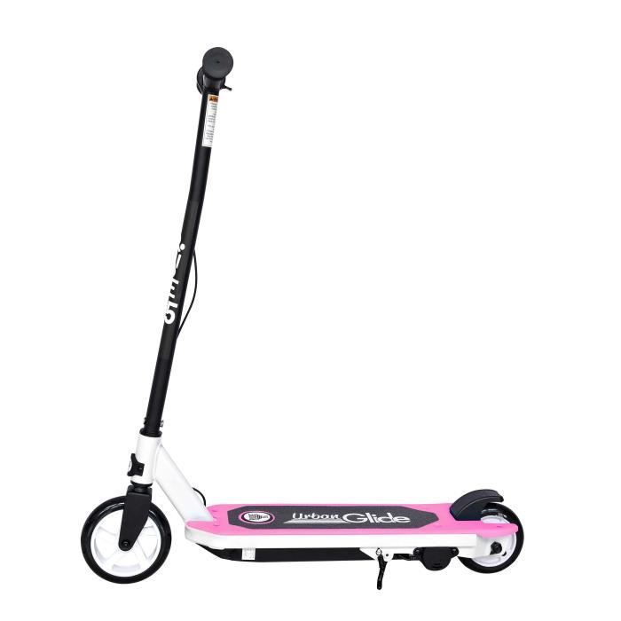 Urbanglide Ride55 Electric Scooter for Children from 6 Years Old Ultra Lightweight Max Speed 10km/h Kickstand Pink