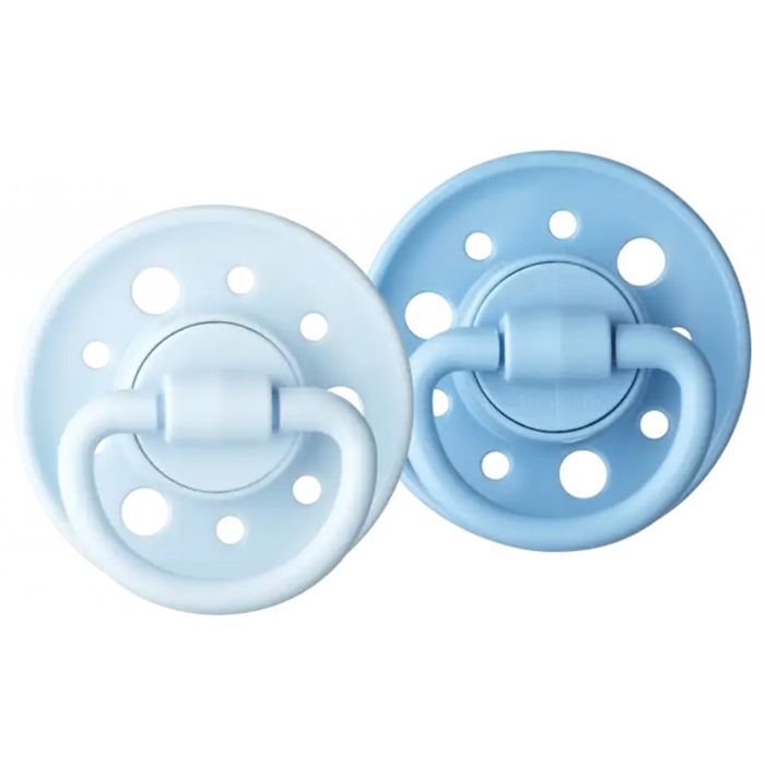 Dodie Gaia Pacifier +0m Seaside Set of 2 - Round Pacifier - Natural Rubber - Slow - White