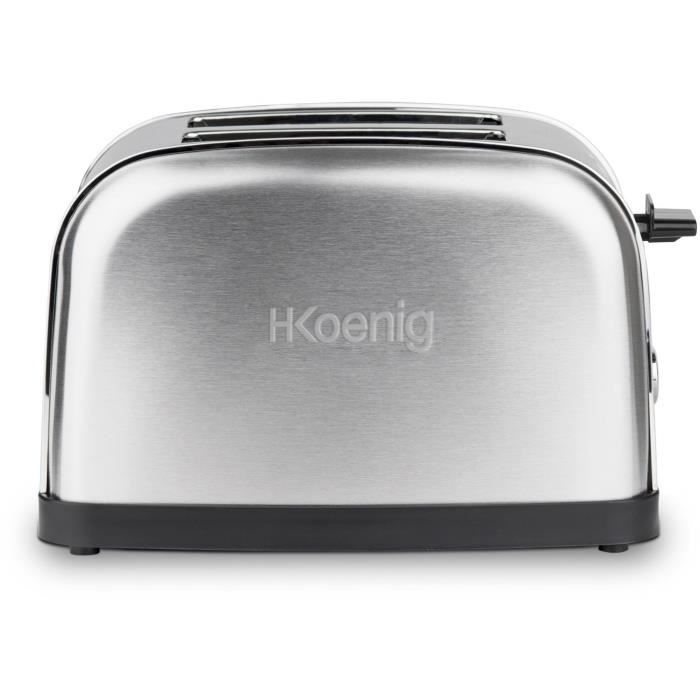 Two-slice toaster - HKoeNIG - TOS7 - 850 W - Stainless steel