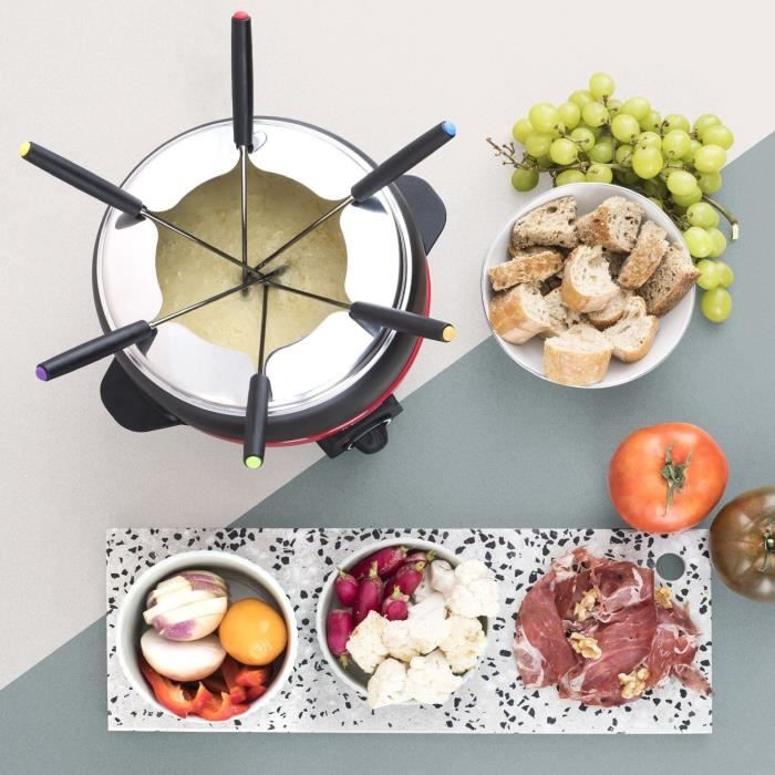 Hkoenig alp1800 - Red and black electric fondue device