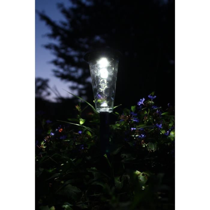 Set of 3 solar beacons - Canopo - 20 lumens - Beige
