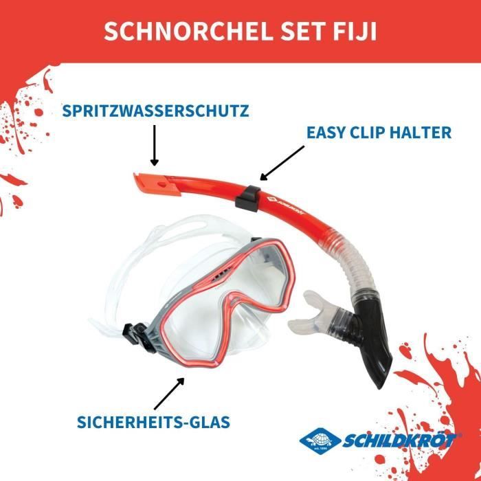 Diving Set - SCHILDKRÖT - Mask and Snorkel - One Size - FIJI
