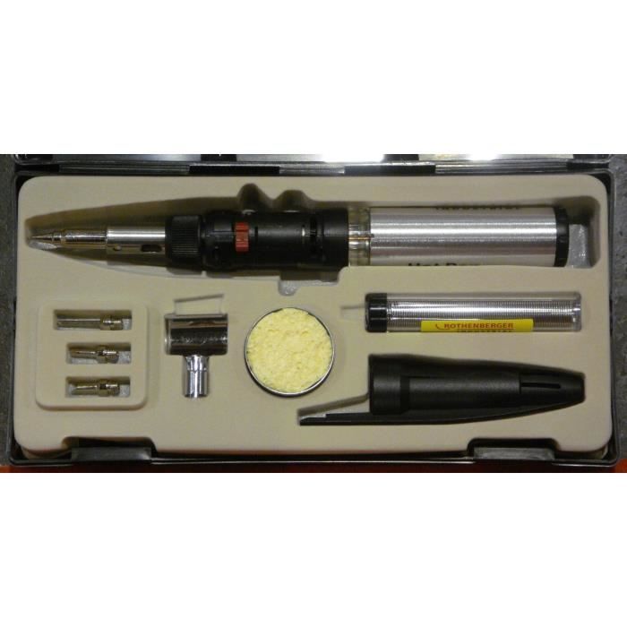ROTHENBERGER 3 in 1 soldering machine - Flame, hot air, soldering iron - 1450 ° C - Silver