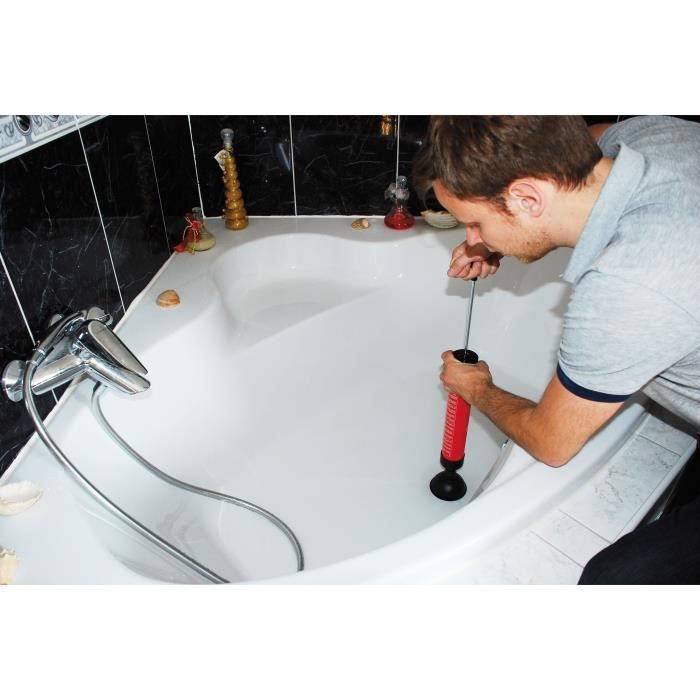 Drain cleaner - ROTHENBERGER - ROPOMPE I - Drain cleaner with suction and pressure pump - Red