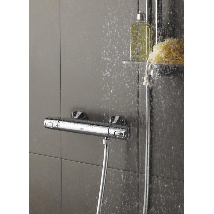 Grohe thermostatic mixer shower Precision trend, wall mounting, anti-cross protection, 1/2 threaded connection, chrome, 34229002