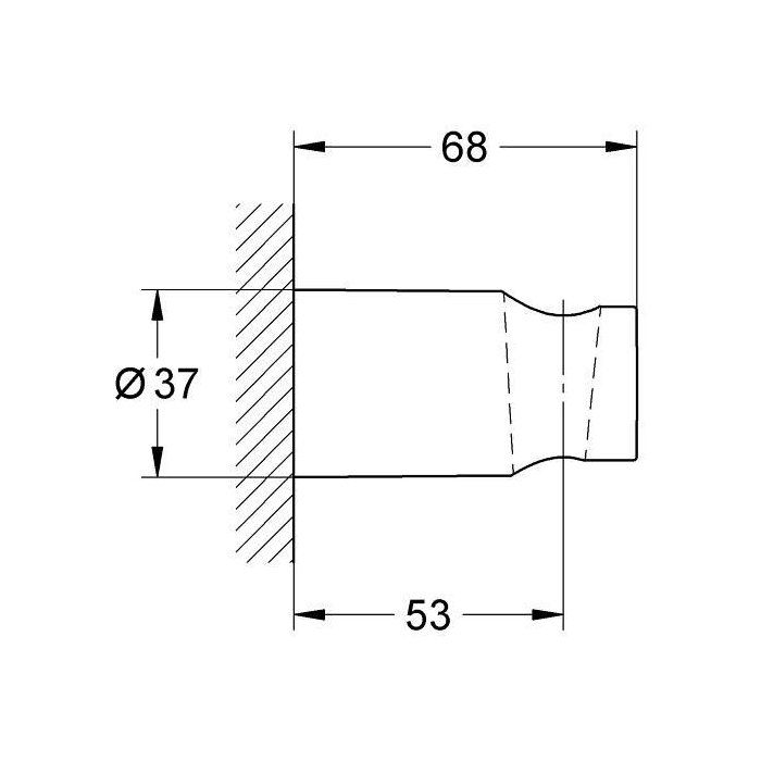Grohe Wall Shower Support Vitalio Universal Chrome 26102000