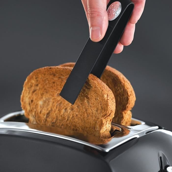 Russell Hobbs 22601-56 Toaster Grille-Pain Texture Large slots-Black