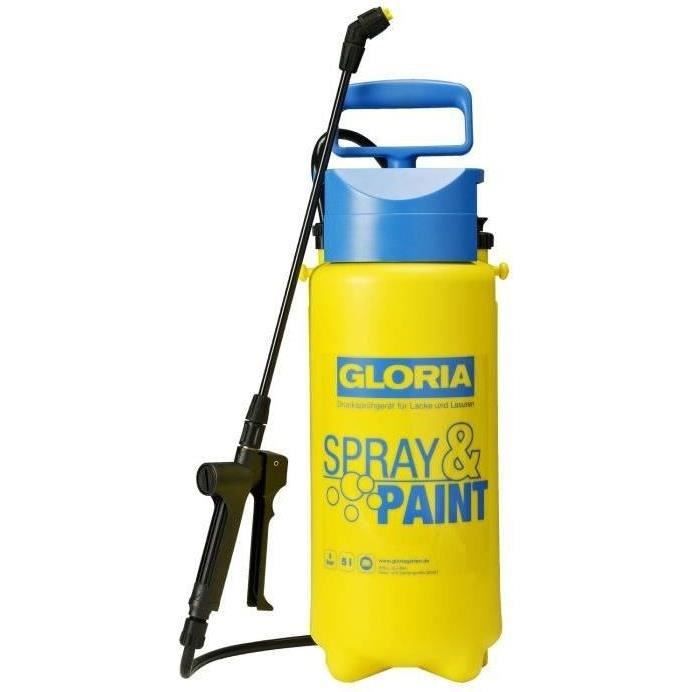 GLORIA Gloria Hand Sprayer - Spray & Paint Model 5 L - 3 bars - Valve and flat jet nozzle - Viton seals