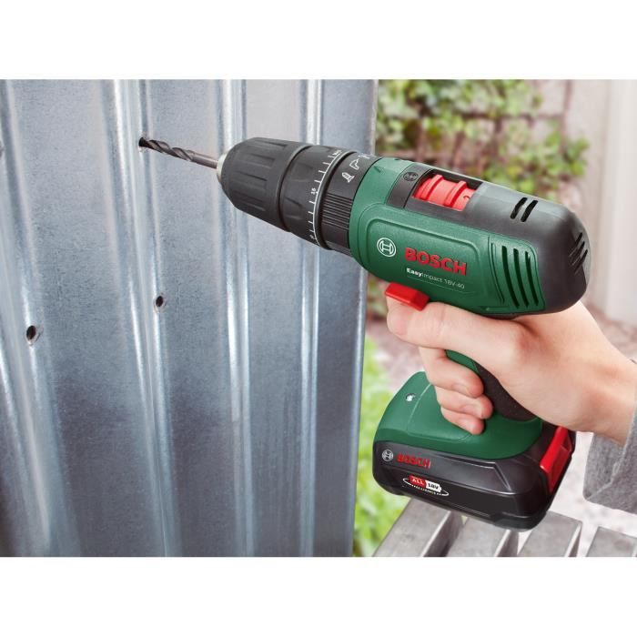 Bosch EasyImpact 18V40 impact drill driver + (2x2.0Ah battery) + AL18V-20 charger in carrying case