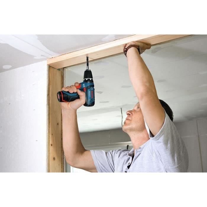 Cordless screwdriver BOSCH PROFESSIONAL - GSR 12V-15 (2 batteries 2.0Ah, charger, case, set of 10 screwdriver bits)