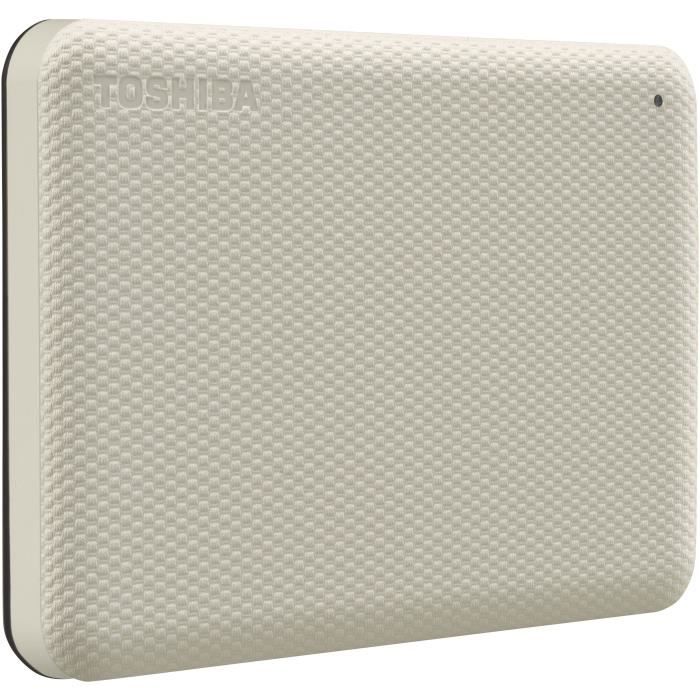 External hard drive - TOSHIBA - CANVIO ADVANCE - 2 TB - White - Security and backup software included