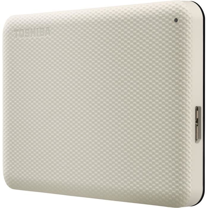 External hard drive - TOSHIBA - CANVIO ADVANCE - 2 TB - White - Security and backup software included