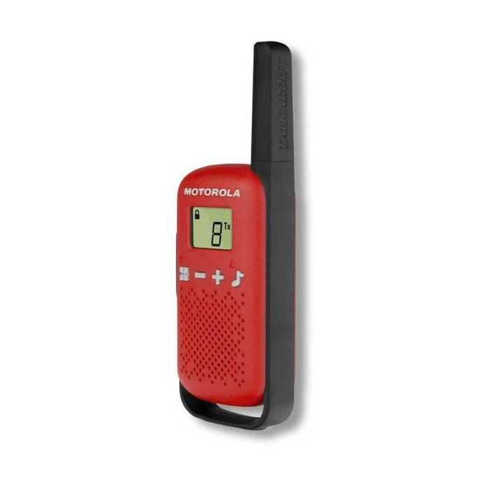 Motorola Red T42 Walkie Talkies - 4 km Range - 16 Channels - LCD Display
