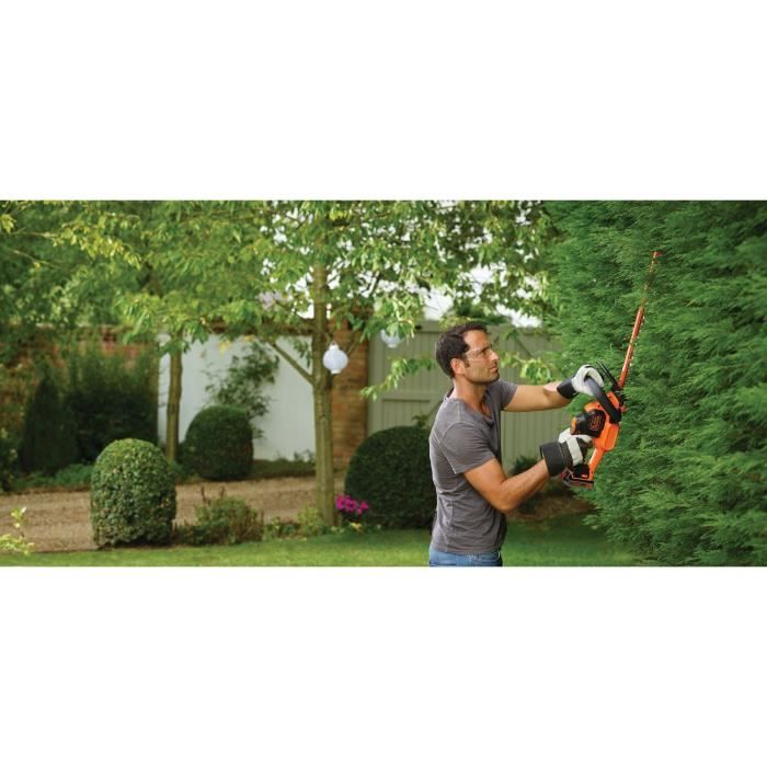 BLACK+DECKER Cordless Hedge Trimmer Lithium 18V Powercommand 2 Ah 50 cm GTC18502PC-QW