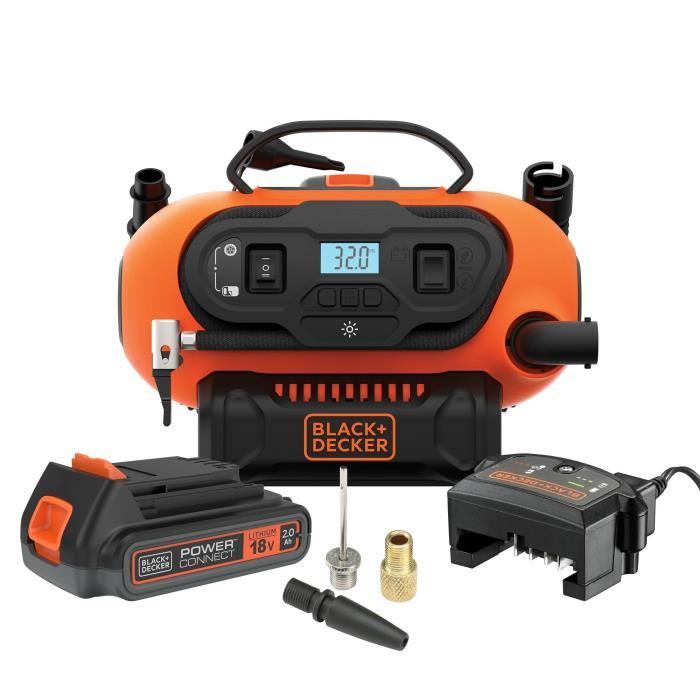 Fir or wireless compressor or 18v ??/ 220V Black+Decker-11 barss / 160 psi (delivered with 3 needles)-BDCINF18N-QS