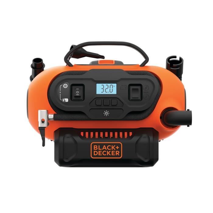 Fir or wireless compressor or 18v ??/ 220V Black+Decker-11 barss / 160 psi (delivered with 3 needles)-BDCINF18N-QS