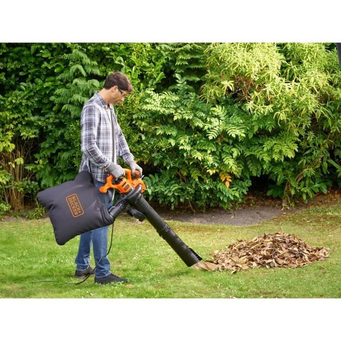 2600W BLACK+DECKER BEBL260-QS Corded Blower Vacuum Cleaner - Capacity 40L Suction volume 11.8m3/min
