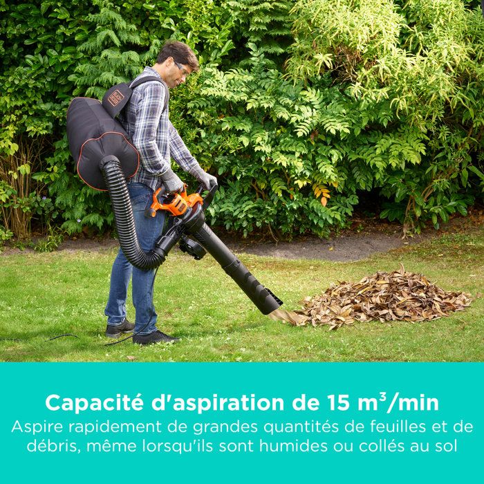 Black+Decker Vacuum Figure Electric Suffering Beblv300-QS vacuum cleaner, blower, 3000 W crusher option
