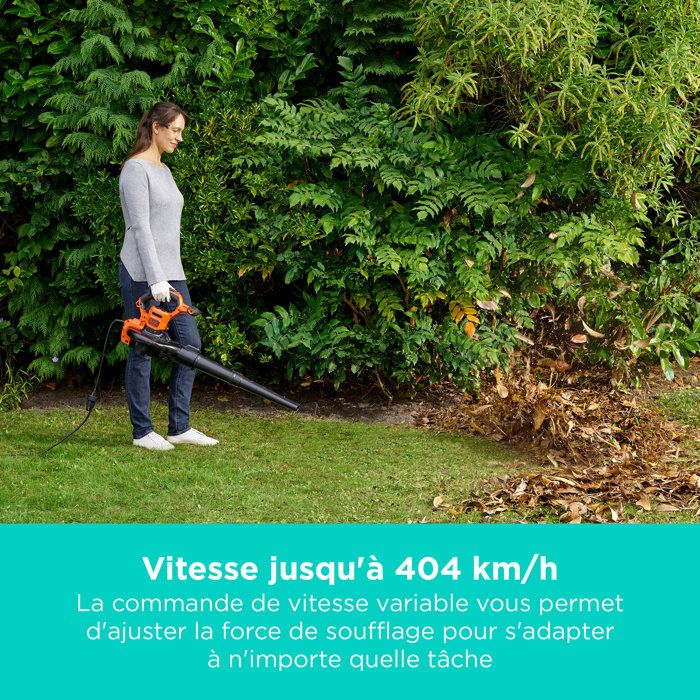 Black+Decker Vacuum Figure Electric Suffering Beblv300-QS vacuum cleaner, blower, 3000 W crusher option