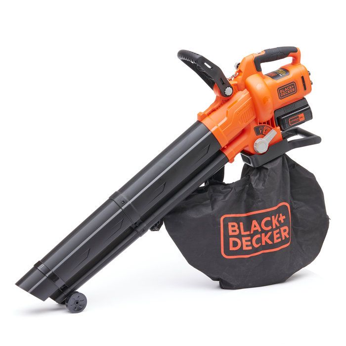 BLACK+DECKER 36V vacuum-blower-shredder - With battery and charger - 45L bag