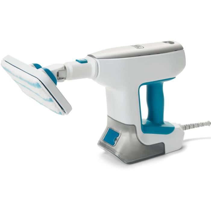Multifunction steam mop - BLACK & DECKER - BHSM15FX08-QS - 1500 W - 8 accessories - White / Grey / Blue