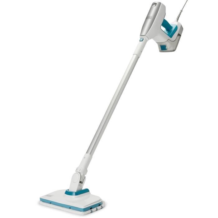 Multifunction steam mop - BLACK & DECKER - BHSM15FX08-QS - 1500 W - 8 accessories - White / Grey / Blue