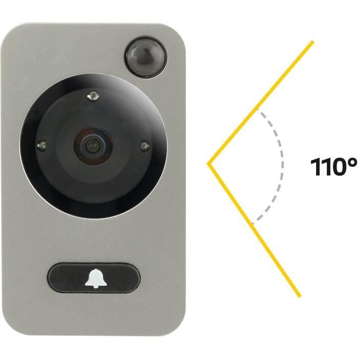YALE Digital Peephole Photo / Video Recorder - 4.3 LCD Screen - For Door - Thickness 38-110 mm