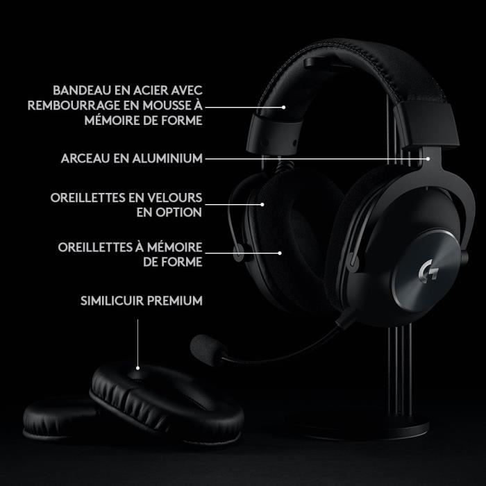 LOGITECH G - Wireless Gaming Headset - PRO X 2.4 Ghz - Black - 981-000907