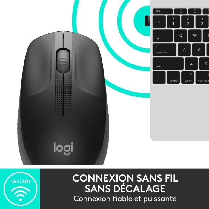 LOGITECH - M190 Wireless Mouse Black