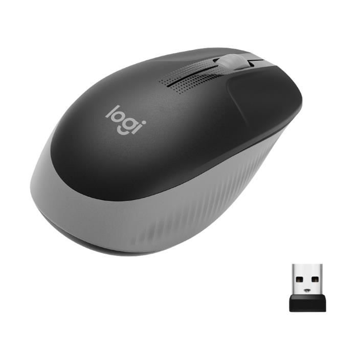 LOGITECH - M190 Mid Gray Wireless Mouse