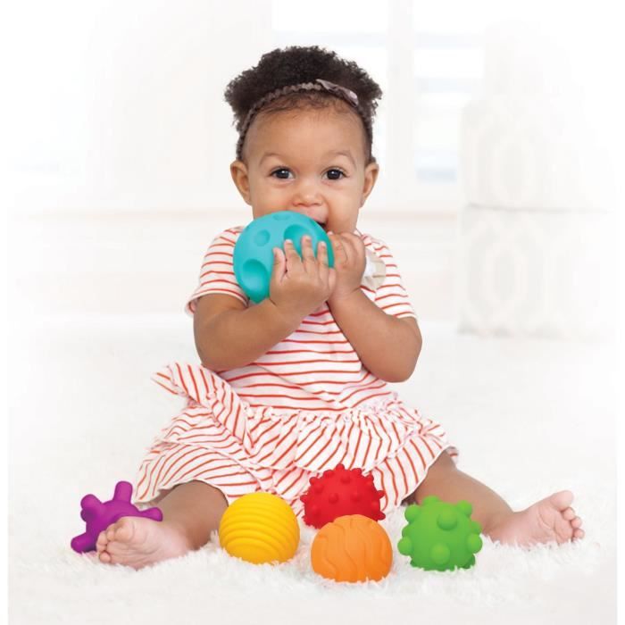 sensory balls - INFANTINO - Baby toy - Blue color - Soft plastic