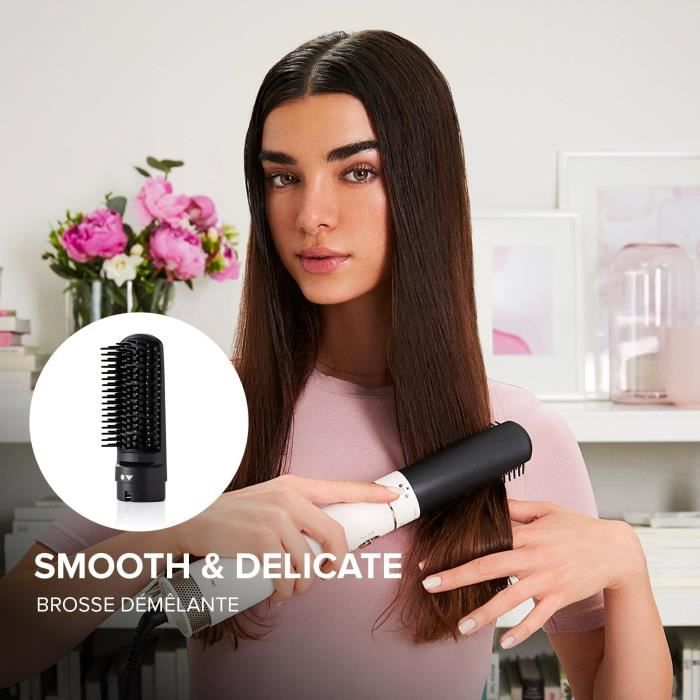 Ionic Blowing Brush - Bellissima - Air Wonder - Heated Volume Blow Drying Brush - Keratin Ceramic Brushes - 8 Accessories