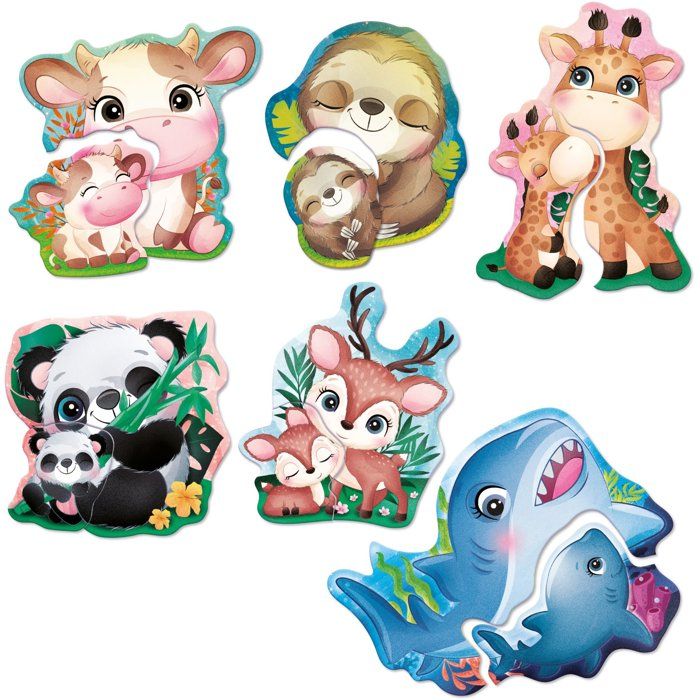 Play & Learn Baby Animals Sensory Pieces - Tactile Educational Game - LISCIANI - Combinations and Touch