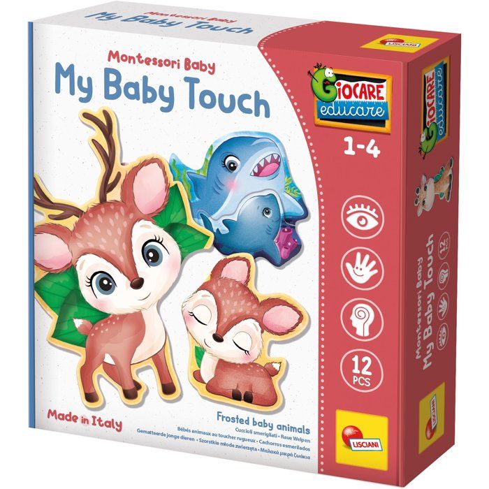 Play & Learn Baby Animals Sensory Pieces - Tactile Educational Game - LISCIANI - Combinations and Touch