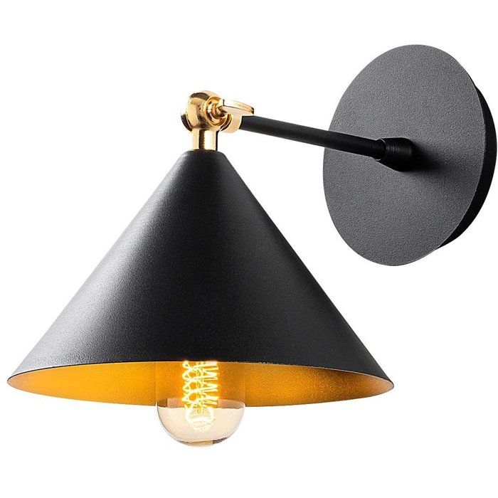 Black Wall Sconce - Industrial and Scandinavian - Metal - Trendy Design
