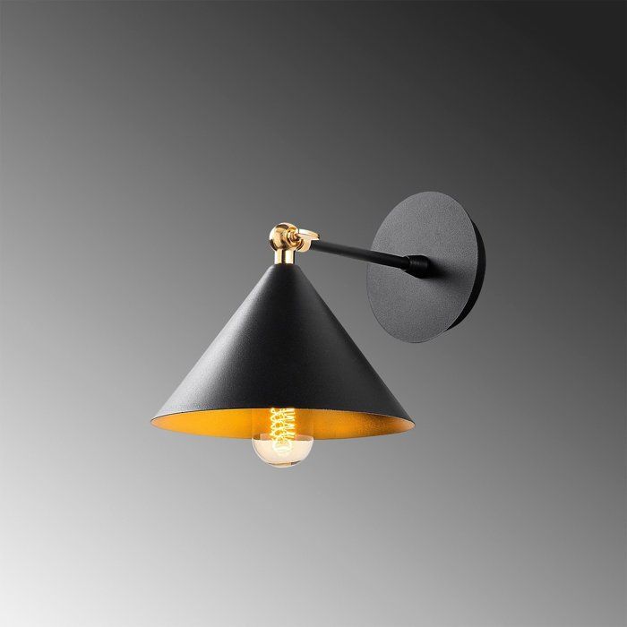 Black Wall Sconce - Industrial and Scandinavian - Metal - Trendy Design